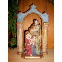 Heilige Familie Echt Gold Holz Geschnitzt Christi Geburt von hebraHolzGeschenke