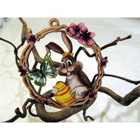 Holz Frühling-Osterdeko Strauchbehang 6cm | 4Er Set Holz Frühling-Osterdeko Strauchbehang 6cm | 4Er Set von hebraHolzGeschenke