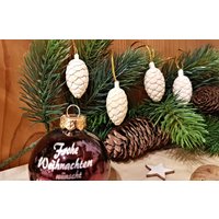 Holz Weihnachtsschmuck Zapfen/Baumbehang Weihnachtsschmuck Weihnachtsdeko Handarbeit von hebraHolzGeschenke