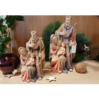 Holzgeschnitzte Heilige Familie Farbig/Jesus Geburt Weihnachtsdeko Weihnachtskrippe Krippenfiguren Holzgeschnitzte Heilige Familie Farbig/Jesus Geburt Weihnachtsdeko Weihnachtskrippe Krippenfiguren von hebraHolzGeschenke