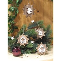 Baumbehang Holz/Weihnachtsschmuck Sternmotiv Mit Engel - Hl. Familie Weihnachts Adventdeko 4Er Set Baumbehang Holz/Weihnachtsschmuck Sternmotiv Mit Engel - Hl. Familie Weihnachts Adventdeko 4Er Set von hebraHolzGeschenke