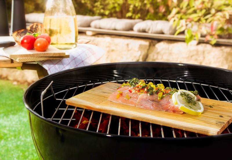 hecht international Grillplatte, 2er Set aus Zedernholz von hecht international