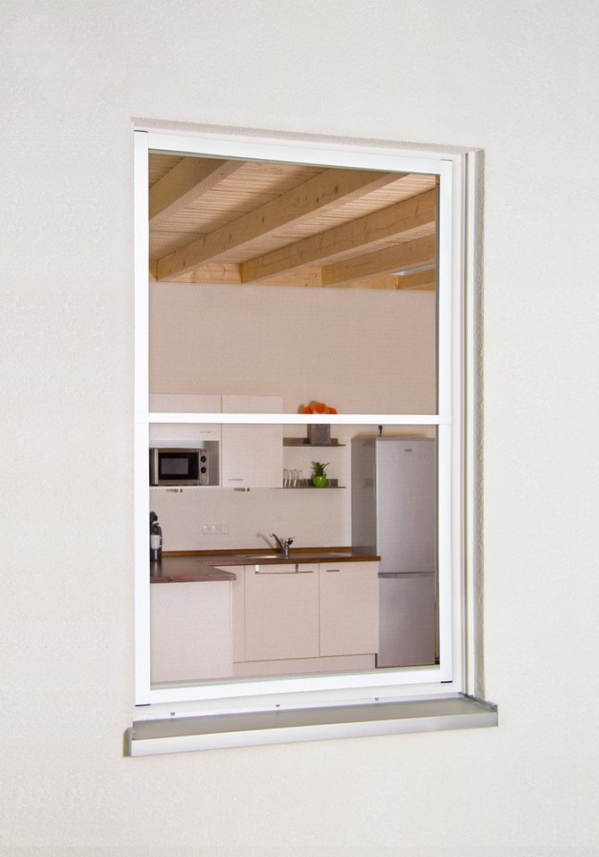 hecht international Insektenschutz-Fensterrahmen MASTER SLIM XL, weiß/anthrazit, BxH: 130x220 cm von hecht international