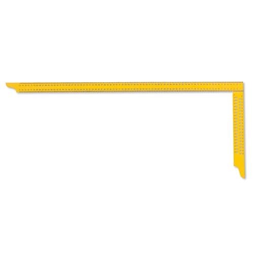 hedue® Zimmermannswinkel ZY - Gelber Zimmermannswinkel groß, Zimmererwinkel mit mm-Skala Typ B und Anreißlöcher, Zimmermann Winkel 800 mm von Hedue