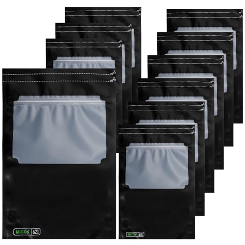 10 Stück Zipbeutel mit Geruchsschutz + UV-Schutz Lebensmittelbeutel 30×20 cm Wiederverwendbare Aufbewahrungsbeutel Beutel mit Integrierter Feuchtigkeitskontrolle (62%) für Snacks Tee Kräuter von heedpeiur