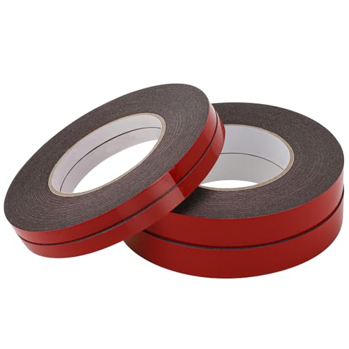 4pks Hitzebeständig Beidseitiges Klebeband Doppelseitiges Klebeband Extra Stark (10m x 10mm, 10m x 20mm) klebestreifen Doppelseitig Multifunktionales Montageband für Wand und LED Streifen Auto von heedpeiur