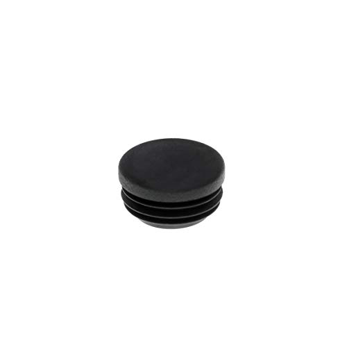 Rundstopfen 35 mm schwarz | 1 Stück | Kunststoff Lamellenstopfen Abdeckkappe von heego.tec