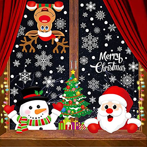 heekpek Fensterdeko Weihnachten Aufkleber Fenster Wiederverwendbar Doppelseitiger Druck Santa Schneemann Weihnachtsbaum Elk Schneeflocke Selbstklebend Fensterbilder Weihnachten heekpek Fensterdeko Weihnachten Aufkleber Fenster Wiederverwendbar Doppelseitiger Druck Santa Schneemann Weihnachtsbaum Elk Schneeflocke Selbstklebend Fensterbilder Weihnachten von heekpek
