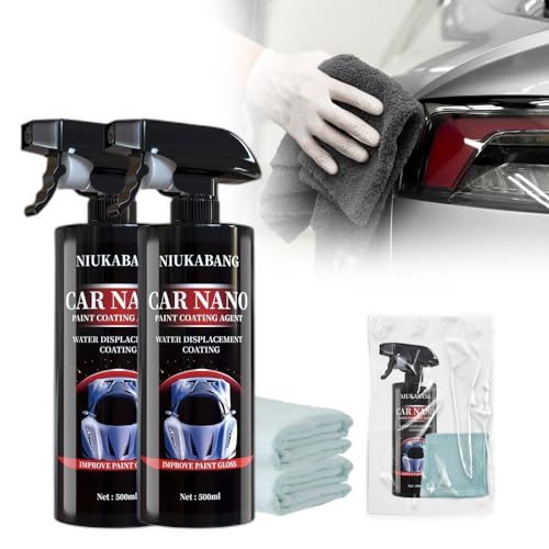 3 IN 1 Hochleistungs Schnellauto Beschichtungsspray, 2024 Neuest High Protection Fast Coated Car Nano Spray, Prämie Nano Spray Auto zum Autolack Kratzer Entfernen und Autopolitur (500ML, 2 stück) von heepqy