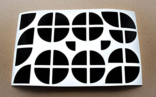 Generisch Logo Emblem 30 Stück Aufkleber Ecken Sticker E92 E36 E46 3er 5er (Schwarz Glänzend) von hegehof