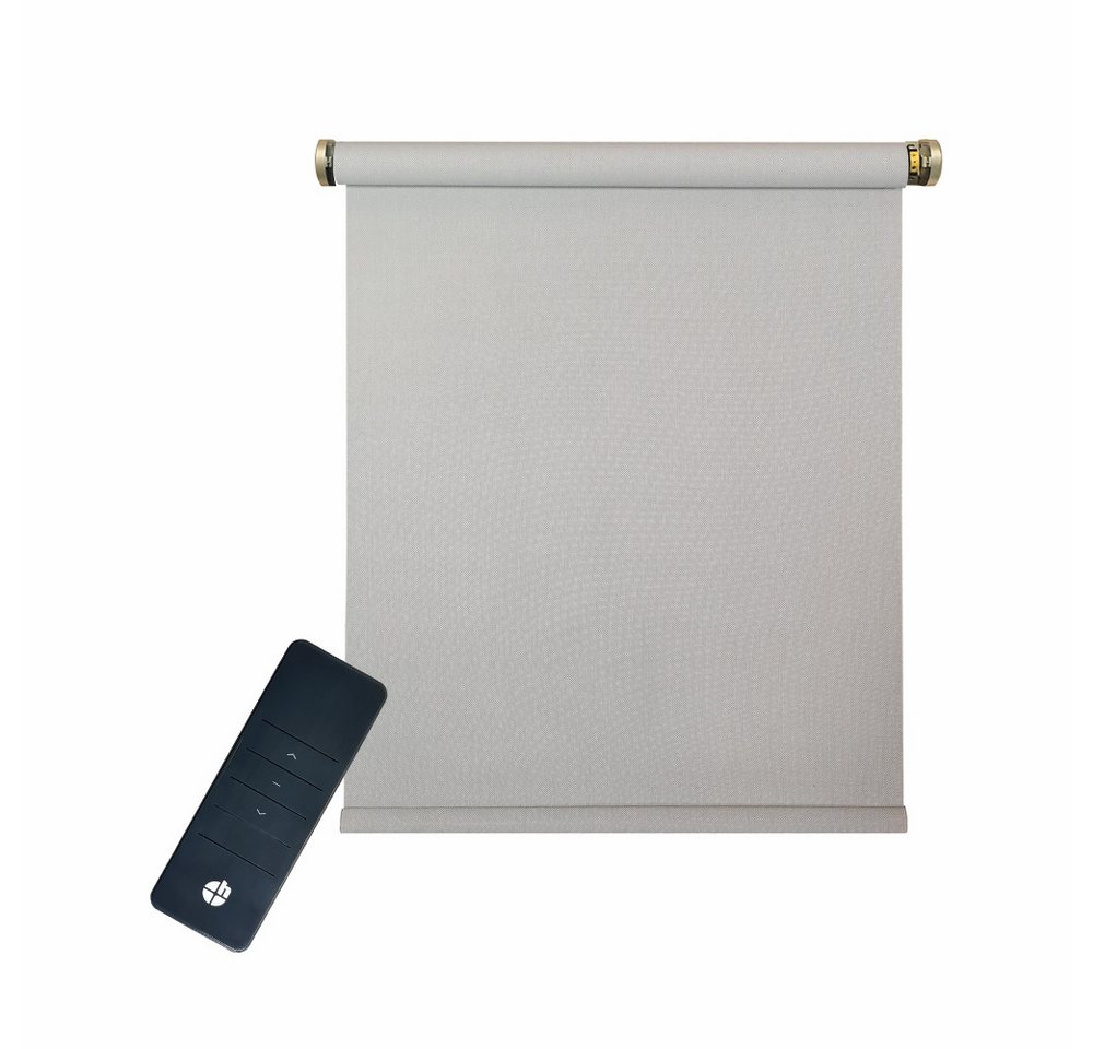 Batteriebetriebenes Rollo Akku-Rollo, diverse Abmessungen, hellgrau, heicko, Wand-& Deckenmontage von heicko