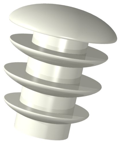 Blindstopfen zur Abdeckung von 10 mm Löchern in PVC, weiß Ø 10 mm (500 ST) von heicko