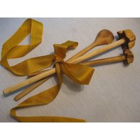 3 Alte Küchenhelfer Holz 2 Quirle Und 1 Kochlöffel Küchendeko Vintage von heideliesel