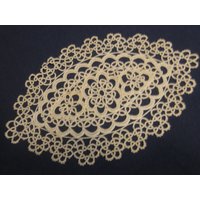 Doily Occhi-Deckchen Zierdeckchen Tablett-Deckchen Handarbeit Vintage von heideliesel