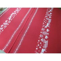 Weihnachtsdecke 87x87 Mitteldecke Tischdecke Vintage von heideliesel