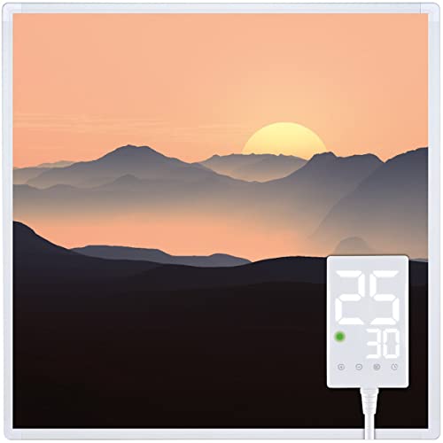 Heidenfeld Infrarotheizung HF-HP105 | 𝟭𝟬 𝐉𝐀𝐇𝐑𝐄 𝐆𝐀𝐑𝐀𝐍𝐓𝐈𝐄 - 400 Watt - Bis 10 m² - Infrarot Heizkörper - Elektroheizung mit Thermostat - Überhitzungsschutz (400 Watt, Sonnenaufgang) von heidenfeld