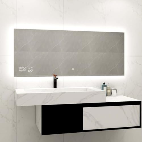 Heidenfeld Spiegel Infrarotheizung | HF-HS200 mit Touchpanel - 𝟭𝟬 𝐉𝐀𝐇𝐑𝐄 𝐆𝐀𝐑𝐀𝐍𝐓𝐈𝐄 - 500 Watt - 120 x 60 cm - WiFi Badspiegel - Badezimmerspiegel - Infrarot Heizung Spiegel - Wandheizung von heidenfeld