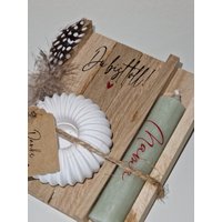 Geschenkeset Mit Einem Kleinen Kerzenständer Aus Raysin. Einfach Mal Danke Sagen von heikehandmade1