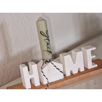 Schriftzug Home Mit Einem Schöne Kerzenhalter Aus Raysin Schriftzug Home Mit Einem Schöne Kerzenhalter Aus Raysin von heikehandmade1