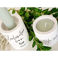 Zwei Schlichte Personalisierte in Ein Kerzständerkonfirmation, Taufe, Kommunion Zwei Schlichte Personalisierte in Ein Kerzständerkonfirmation, Taufe, Kommunion von heikehandmade1
