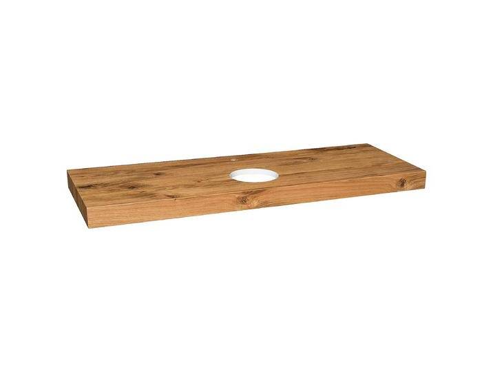 Konsole Eleng Eiche astig lackiert 1x WT-Ausschnitt 1x Hahnloch 1400 x 80 x 510 mm - 93 955 83 von heima24