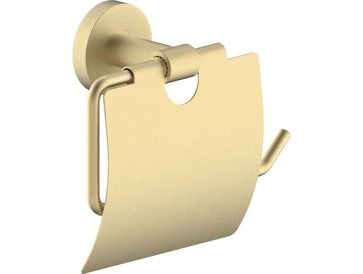 Papierrollenhalter Eldrid mit Deckel, Messing Hellbronze von heima24