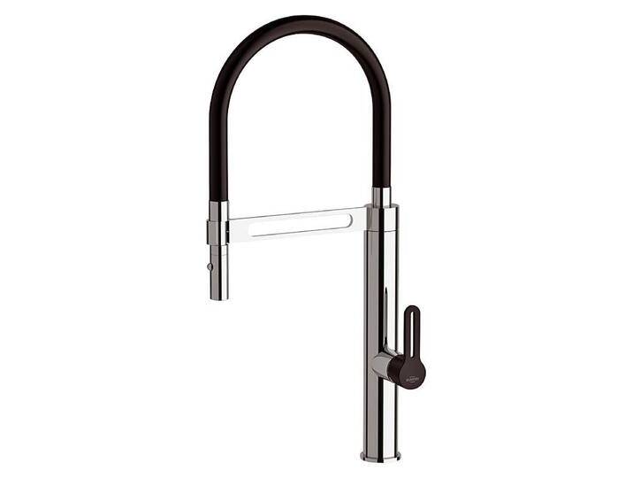 Spültischmischer Enzan Schwenkauslauf + Hebel, schwarz, Ausladung 230 mm, verchromt - 93 124 85 Spültischmischer Enzan Schwenkauslauf + Hebel, schwarz, Ausladung 230 mm, verchromt - 93 124 85 von heima24