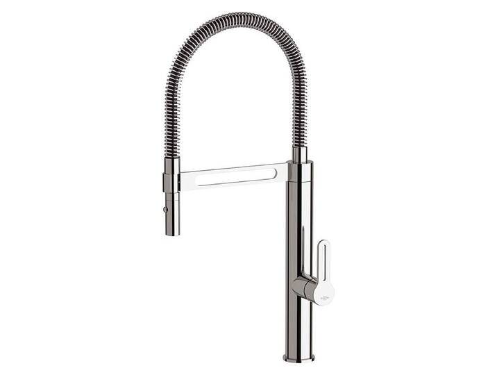 Spültischmischer Enzan herausnehmbare Geschirrbrause, Ausladung 230 mm, verchromt, schwarz - 93 124 87 von heima24