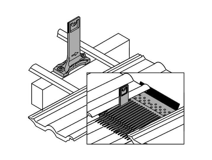 Viessmann Montagesatz für Dächer mit Konterlattung mit Sparrenanker niedrige Pfanne max. 70 mm - dachsteinrot - ZK00665 von heima24