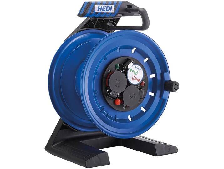 Vollkunststoff-Kabelleertrommel Generation 7 Companion - 3 x Schuko-Steckdosen 230 V - 40 m Kabel von heima24