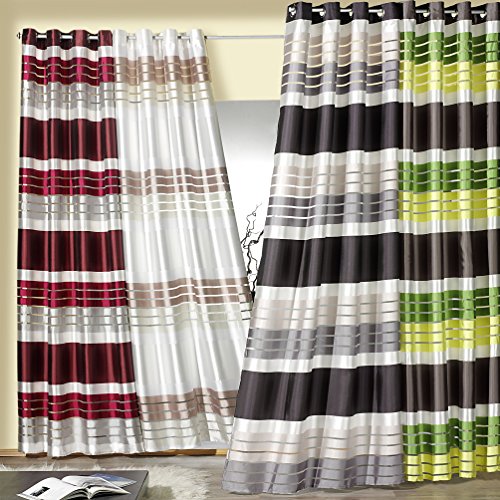 Gardine BLICKDICHT Ösenschal mit chic schimmernden Querstreifen in grün-gelb-stone HxB 245x140 cm hochwertige weichfliesende Qualität mit schönem Fall …auspacken, aufhängen, fertig! Vorhang Dekoschal Typ201 Gardine BLICKDICHT Ösenschal mit chic schimmernden Querstreifen in grün-gelb-stone HxB 245x140 cm hochwertige weichfliesende Qualität mit schönem Fall …auspacken, aufhängen, fertig! Vorhang Dekoschal Typ201 von heimtexland