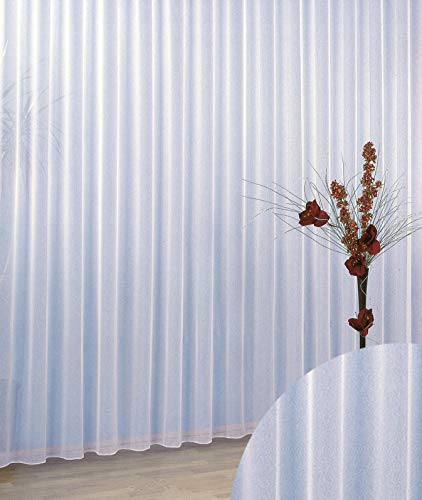 heimtexland Gardinen Vorhang Store Webstore halbtransparent mit Kräuselband und Bleibandabschluss HxB 225x450 cm Typ96 von heimtexland