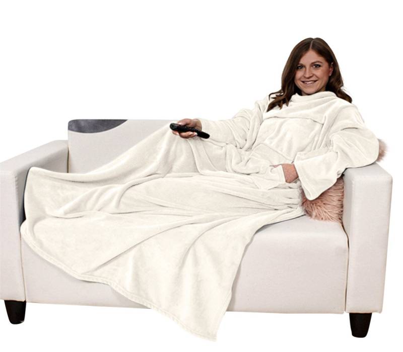 Wohndecke Kuschelig weich Ärmeldecke Ganzkörper Kuscheldecke, heimtexland, Sofadecke mit Ärmeln und Tasche I Cashmere Feeling TV-Decke Wohndecke Kuschelig weich Ärmeldecke Ganzkörper Kuscheldecke, heimtexland, Sofadecke mit Ärmeln und Tasche I Cashmere Feeling TV-Decke von heimtexland