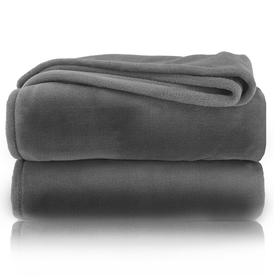 Wohndecke Premium Super Soft Flanell Kuscheldecke Sofadecke, heimtexland, super weich und flauschig, Allergiker geeignet, atmungsaktiv von heimtexland