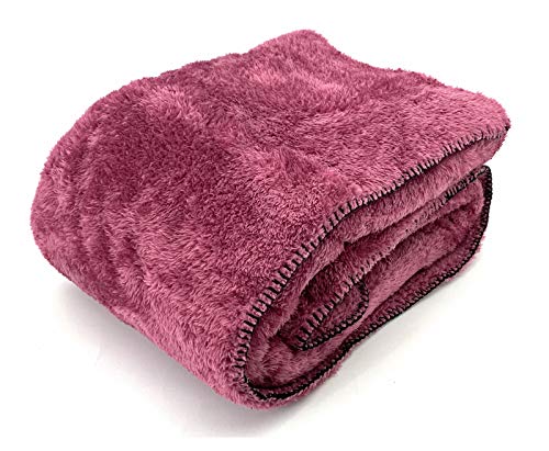 heimtexland ® Kuscheldecke Langfloor Teddy Fleece XL 200x150 Ökotex Plüsch Decke Super Soft Wohndecke Beere Pink Typ716 von heimtexland