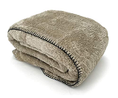 heimtexland ® Kuscheldecke Langfloor Teddy Fleece XL 200x150 Ökotex Plüsch Decke Super Soft Sand Beige Typ716 von heimtexland