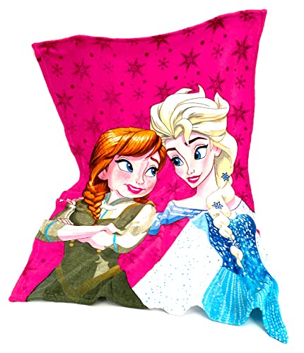 heimtexland ® Kuscheldecke super weiche Kinderdecke 100x140 Disney Frozen Eiskönigin Flanell Decke Kinder Wohndecke Typ842 ELSA und Anna - Pink von heimtexland