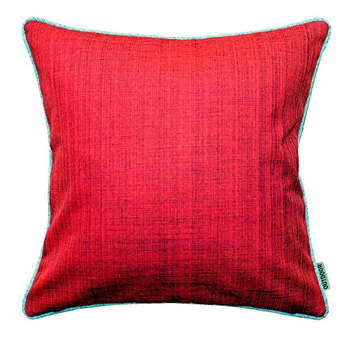 heimtexland ® Outdoor-Kissen Meliert Garten-Lounge Deko Kissenhülle 40x40 Rot Typ645 von heimtexland