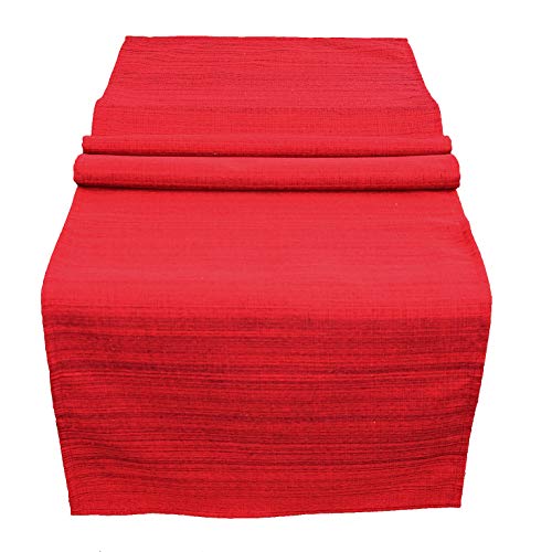 heimtexland ® Outdoor-Tischdecke Meliert Garten Deko Tischläufer 40x140 Rot Typ645 von heimtexland