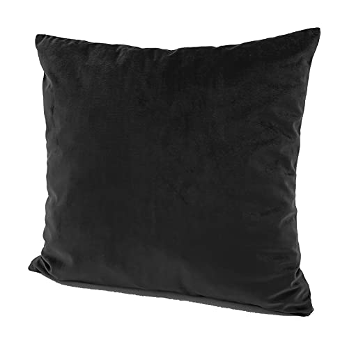 heimtexland ® Samt-Kissen Kissen-Bezug Sofa-Kissen 50x50 Schwarz Typ641 von heimtexland