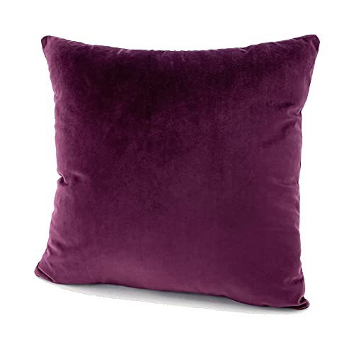 heimtexland ® Samt Ösenschal Samt-Gardine Kissenhülle Samt-Kissen Typ641 (Kissenhülle HxB 50x50 cm, Aubergine) von heimtexland