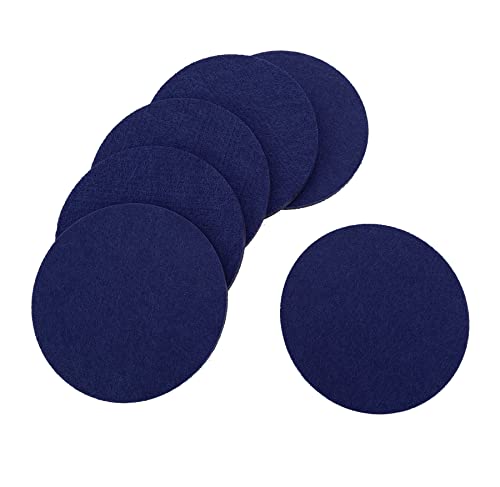 heimtexland ® Tischdeko Filz Glasuntersetzer abwaschbar Tischdekoration Gläser Untersetzer rund 10 cm Typ846 Dunkelblau 6er Pack von heimtexland