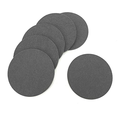 heimtexland ® Tischdeko Filz Glasuntersetzer abwaschbar Tischdekoration Gläser Untersetzer rund 10 cm Typ846 Grau 6er Pack von heimtexland