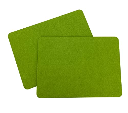 heimtexland ® Tischdeko Filz Tischset abwaschbar Untersetzer Tischdekoration Platzset 35x45 Typ846 Grün 2er Pack von heimtexland