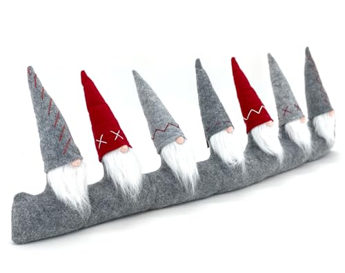 heimtexland ® Zugluftstopper Wichtel Deko Windstopper Weihnachten Zwerge Fensterdeko Typ865 30 x 90 cm von heimtexland