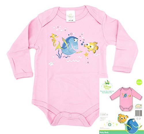 heimtexland Disney Baby Body Langarm in rosa Gr. 86-92 Findet Nemo Dorie Mädchen 100% Baumwolle hautfreundlich Ökotex geprüft Typ512 von heimtexland