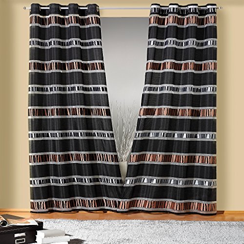 heimtexland Gardine Ösenschal Wild Animal HxB 245x140 cm Querstreifen BEIDSEITIG VERWENDBAR in schwarz - Gold - Vorhang in geprüfter Top Qualität...auspacken, aufhängen, fertig! Typ229 heimtexland Gardine Ösenschal Wild Animal HxB 245x140 cm Querstreifen BEIDSEITIG VERWENDBAR in schwarz - Gold - Vorhang in geprüfter Top Qualität...auspacken, aufhängen, fertig! Typ229 von heimtexland
