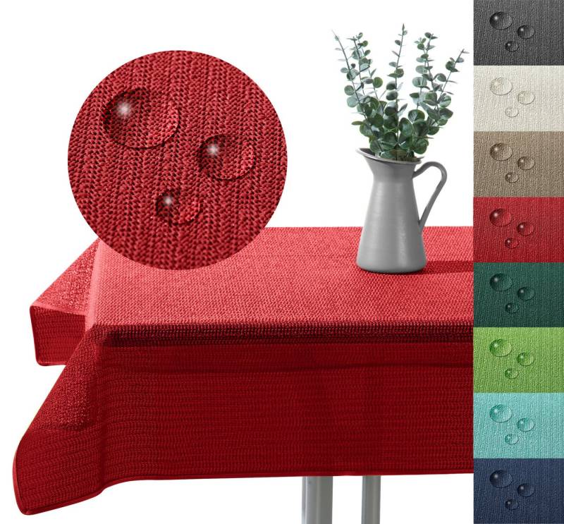 heimtexland Gartentischdecke Outdoor Tischdecke Garten Balkon Camping Tischdeko (Stück 1-tlg), wetterfest I robust I UV-beständig I rutschfest I waschbar von heimtexland