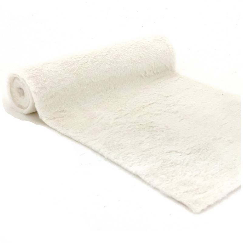 heimtexland Tischläufer heimtexland ® Fell Tischläufer Platzset Winter Plüsch Tischdeko 28x200 (Typ902 1-tlg), Dekofell 28x200 cm I DIY Deko I Weihnachten I zuschneidbar von Heimtexland
