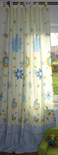 heimtexland liebevolle Kinder Gardine Blickdicht Vorhang Schlaufenschal HxB 260x140 cm KÜRZBAR Fee Blumen Prinzessin TOP QUALITÄT …auspacken, aufhängen, fertig! Typ183 von heimtexland